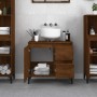 Badezimmerschrank Sperrholz braune Eiche 65x33x60 cm von vidaXL, Badezimmermöbel - Ref: Foro24-819835, Preis: 87,34 €, Rabatt: %