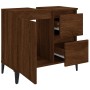 Badezimmerschrank Sperrholz braune Eiche 65x33x60 cm von vidaXL, Badezimmermöbel - Ref: Foro24-819835, Preis: 87,34 €, Rabatt: %