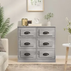 Aparador de madera contrachapada gris Sonoma 70x35,5x67,5 cm de vidaXL, Aparadores - Ref: Foro24-816438, Precio: 115,24 €, De...