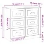 Sideboard aus grauem Sonoma-Sperrholz, 70 x 35,5 x 67,5 cm von vidaXL, Sideboards - Ref: Foro24-816438, Preis: 115,25 €, Raba...