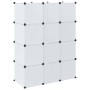 vidaXl Armario modular con 9 compartimentos blanco 109x36,5x143