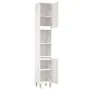 Badezimmerschrank aus weißem Sperrholz, 30 x 30 x 190 cm von vidaXL, Badezimmerwaschtische - Ref: Foro24-819788, Preis: 89,81...
