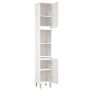 Badezimmerschrank aus weißem Sperrholz, 30 x 30 x 190 cm von vidaXL, Badezimmerwaschtische - Ref: Foro24-819788, Preis: 92,64...