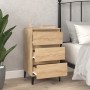 Mesita de noche madera contrachapada roble sonoma 40x35x70 cm de vidaXL, Mesitas de noche - Ref: Foro24-819671, Precio: 63,44...