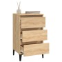 Mesita de noche madera contrachapada roble sonoma 40x35x70 cm de vidaXL, Mesitas de noche - Ref: Foro24-819671, Precio: 63,44...