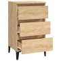 Mesita de noche madera contrachapada roble sonoma 40x35x70 cm de vidaXL, Mesitas de noche - Ref: Foro24-819671, Precio: 62,02...