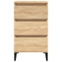 Mesita de noche madera contrachapada roble sonoma 40x35x70 cm de vidaXL, Mesitas de noche - Ref: Foro24-819671, Precio: 63,44...
