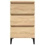 Mesita de noche madera contrachapada roble sonoma 40x35x70 cm de vidaXL, Mesitas de noche - Ref: Foro24-819671, Precio: 62,02...
