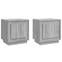 Bedside tables 2 pcs plywood gray 44x35x45 cm by vidaXL, Nightstands - Ref: Foro24-819849, Price: 59,71 €, Discount: %