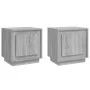 Bedside tables 2 pcs plywood gray 44x35x45 cm by vidaXL, Nightstands - Ref: Foro24-819849, Price: 58,98 €, Discount: %