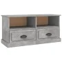 Concrete gray plywood TV cabinet 93x35.5x45 cm by vidaXL, TV Furniture - Ref: Foro24-816468, Price: 59,48 €, Discount: %