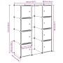 vidaXl Armario modular con 9 compartimentos blanco 109x36,5x143