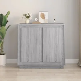 Graue Sonoma-Sperrholzvitrine 80x34x75 cm von vidaXL, Sideboards - Ref: Foro24-819890, Preis: 86,08 €, Rabatt: %