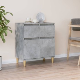 Betongraues Sperrholz-Sideboard 60x35x70 cm von vidaXL, Sideboards - Ref: Foro24-819680, Preis: 59,86 €, Rabatt: %