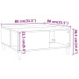 Couchtisch aus weißem Sperrholz, 80 x 80 x 36,5 cm von vidaXL, Couchtisch - Ref: Foro24-821092, Preis: 67,43 €, Rabatt: %