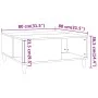 White plywood coffee table 80x80x36.5 cm by vidaXL, Coffee table - Ref: Foro24-821092, Price: 54,99 €, Discount: %