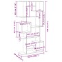 Estantería madera de ingeniería roble artisian 92x29x188 cm