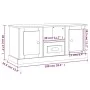 Mueble de TV madera contrachapada blanco brillo 100x35,5x45 cm de vidaXL, Muebles TV - Ref: Foro24-816458, Precio: 59,39 €, D...