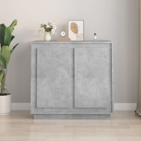 Concrete gray plywood sideboard 80x34x75 cm by vidaXL, Sideboards - Ref: Foro24-819888, Price: 81,63 €, Discount: %