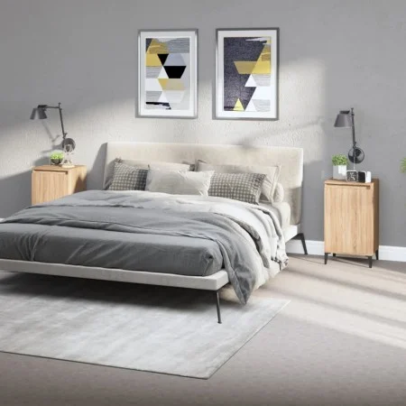 Mesitas de noche 2 uds madera contrachapada roble 40x35x70 cm de vidaXL, Mesitas de noche - Ref: Foro24-819651, Precio: 67,09...