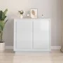 Aparador de madera contrachapada blanco brillante 80x34x75 cm de vidaXL, Aparadores - Ref: Foro24-819886, Precio: 92,47 €, De...