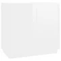 Aparador de madera contrachapada blanco brillante 80x34x75 cm de vidaXL, Aparadores - Ref: Foro24-819886, Precio: 92,47 €, De...