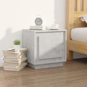 Concrete gray plywood bedside table 44x35x45 cm by vidaXL, Nightstands - Ref: Foro24-819844, Price: 35,67 €, Discount: %