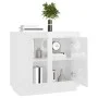 Aparador de madera contrachapada blanco brillante 80x34x75 cm de vidaXL, Aparadores - Ref: Foro24-819886, Precio: 92,47 €, De...