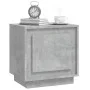Mesita de noche madera contrachapada gris hormigón 44x35x45 cm de vidaXL, Mesitas de noche - Ref: Foro24-819844, Precio: 35,6...