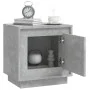 Mesita de noche madera contrachapada gris hormigón 44x35x45 cm de vidaXL, Mesitas de noche - Ref: Foro24-819844, Precio: 35,6...