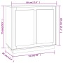 Hochglanz-Weißer Sperrholz-Sideboard 80x34x75 cm von vidaXL, Sideboards - Ref: Foro24-819886, Preis: 93,93 €, Rabatt: %