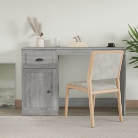 Escritorio y cajón madera contrachapada gris Sonoma 115x50x75cm de vidaXL, Escritorios - Ref: Foro24-816478, Precio: 91,79 €,...