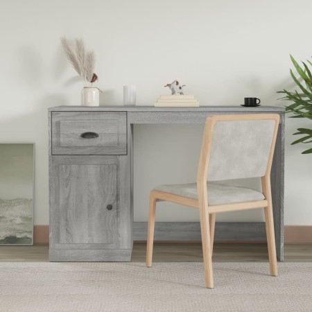Schreibtisch und Schublade aus Sonoma-grauem Sperrholz, 115 x 50 x 75 cm von vidaXL, Schreibtische - Ref: Foro24-816478, Prei...