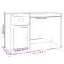 Schreibtisch und Schublade aus Sonoma-grauem Sperrholz, 115 x 50 x 75 cm von vidaXL, Schreibtische - Ref: Foro24-816478, Prei...