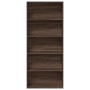 Estantería madera ingeniería roble marrón 80x30x189 cm
