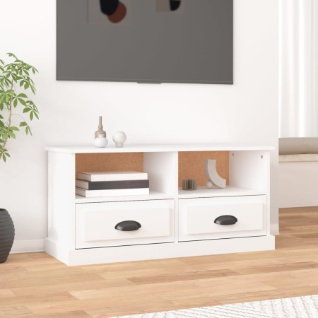 Weißer TV-Schrank aus Sperrholz, 93 x 35,5 x 45 cm von vidaXL, TV-Möbel - Ref: Foro24-816464, Preis: 55,19 €, Rabatt: %