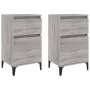 Nachttische 2 Stück Sonomagrau Farbe 40x35x70 cm von vidaXL, Nachttische - Ref: Foro24-819721, Preis: 85,03 €, Rabatt: %