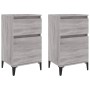 Nachttische 2 Stück Sonomagrau Farbe 40x35x70 cm von vidaXL, Nachttische - Ref: Foro24-819721, Preis: 86,14 €, Rabatt: %