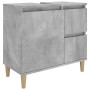 Armario de baño madera contrachapada gris hormigón 65x33x60 cm de vidaXL, Muebles de baño - Ref: Foro24-819824, Precio: 68,28...