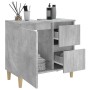 Armario de baño madera contrachapada gris hormigón 65x33x60 cm de vidaXL, Muebles de baño - Ref: Foro24-819824, Precio: 68,28...