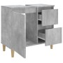 Armario de baño madera contrachapada gris hormigón 65x33x60 cm de vidaXL, Muebles de baño - Ref: Foro24-819824, Precio: 68,28...