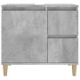 Armario de baño madera contrachapada gris hormigón 65x33x60 cm de vidaXL, Muebles de baño - Ref: Foro24-819824, Precio: 68,28...