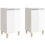 Nightstands 2 pcs glossy white wood 40x35x70 cm by vidaXL, Nightstands - Ref: Foro24-819633, Price: 81,24 €, Discount: %
