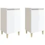 Nightstands 2 pcs glossy white wood 40x35x70 cm by vidaXL, Nightstands - Ref: Foro24-819633, Price: 80,33 €, Discount: %