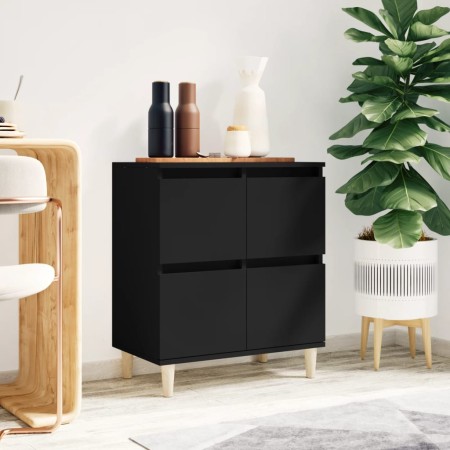 Black plywood sideboard 60x35x70 cm by vidaXL, Sideboards - Ref: Foro24-821157, Price: 76,71 €, Discount: %