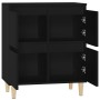 Black plywood sideboard 60x35x70 cm by vidaXL, Sideboards - Ref: Foro24-821157, Price: 76,71 €, Discount: %