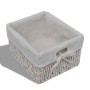 Wardrobe with 3 woven baskets on the left white wood by vidaXL, Lockers and storage cabinets - Ref: Foro24-240794, Price: 179...
