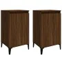 Mesitas de noche 2 uds madera color roble marrón 40x35x70 cm de vidaXL, Mesitas de noche - Ref: Foro24-819659, Precio: 79,53 ...
