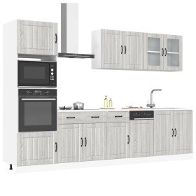 Mueble cocina Kalmar sonoma gris 7 pzas madera contrachapada Mueble cocina Kalmar sonoma gris 7 pzas madera contrachapada