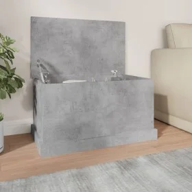 Concrete gray plywood storage trunk 70x40x38 cm by vidaXL, Storage trunks - Ref: Foro24-816508, Price: 49,83 €, Discount: %